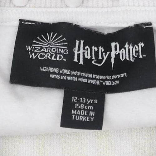 Harry Potter Girls White Sweatshirt Pullover 12-13 Years