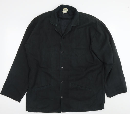 Terra Firma Men's Black Cotton Jacket - Size L