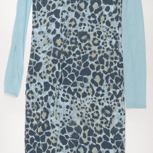 Post Card Women's Blue Animal Print Dress Size 2