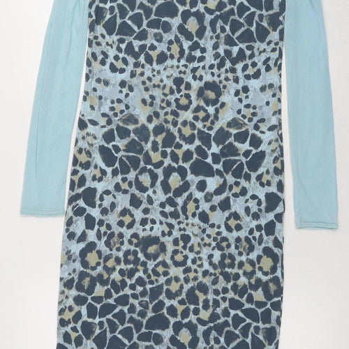 Post Card Women's Blue Animal Print Dress Size 2