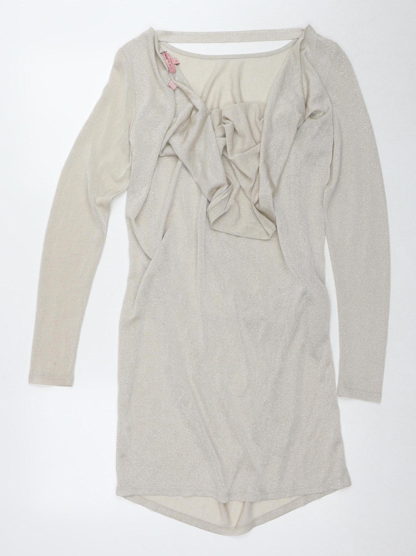 Ted Baker Women's Beige Long Sleeve Dress - Size S