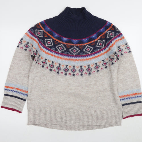 Monsoon Men's Beige Fair Isle Pullover Jumper M