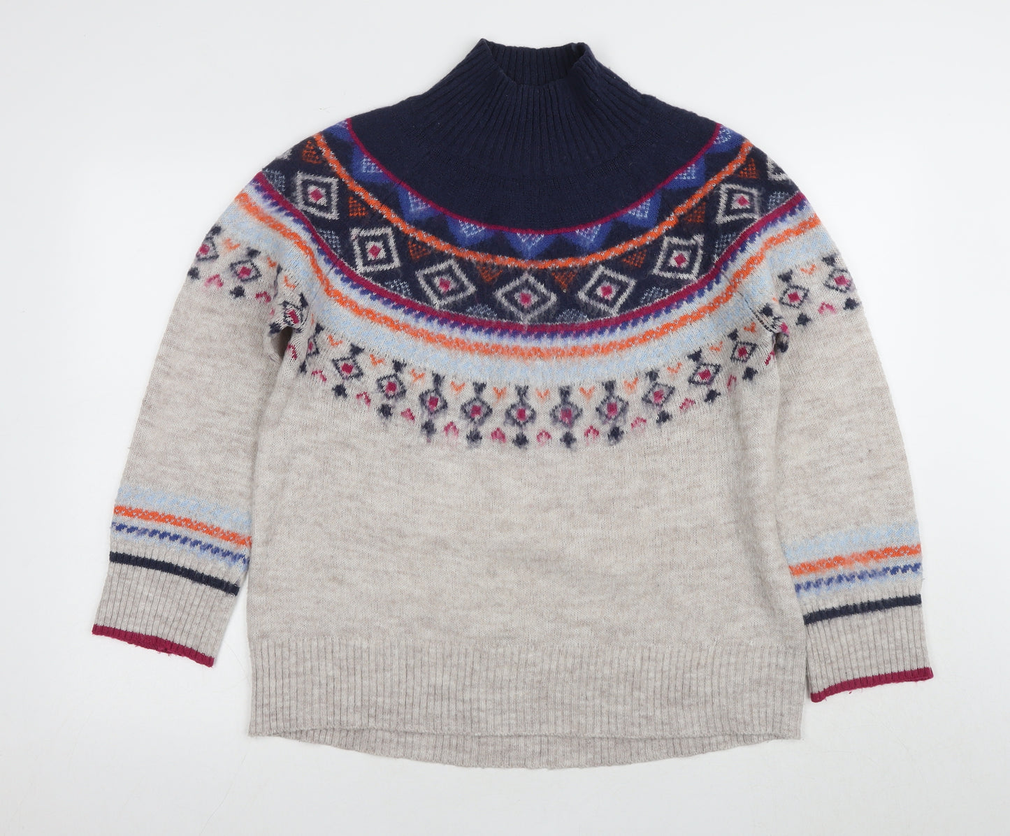 Monsoon Men's Beige Fair Isle Pullover Jumper M