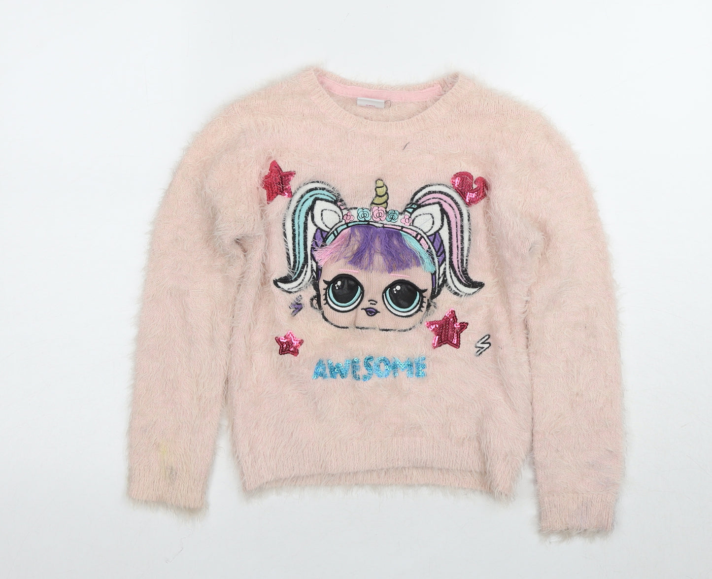 LOL Surprise Girls Pink Unicorn Jumper, 9-10 Years