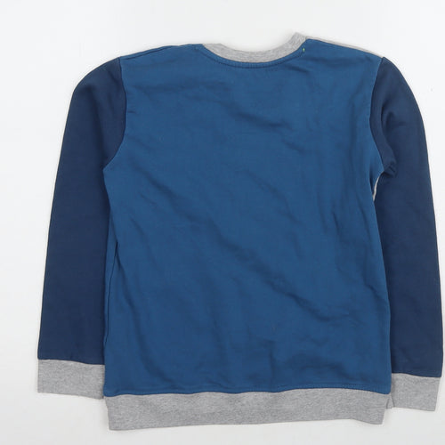 DKNY Jeans Boys Blue Grey Pullover Sweatshirt, Size 8 Years