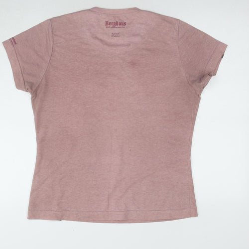 Berghaus Womens Pink T-Shirt Size 16 Casual Crew Neck