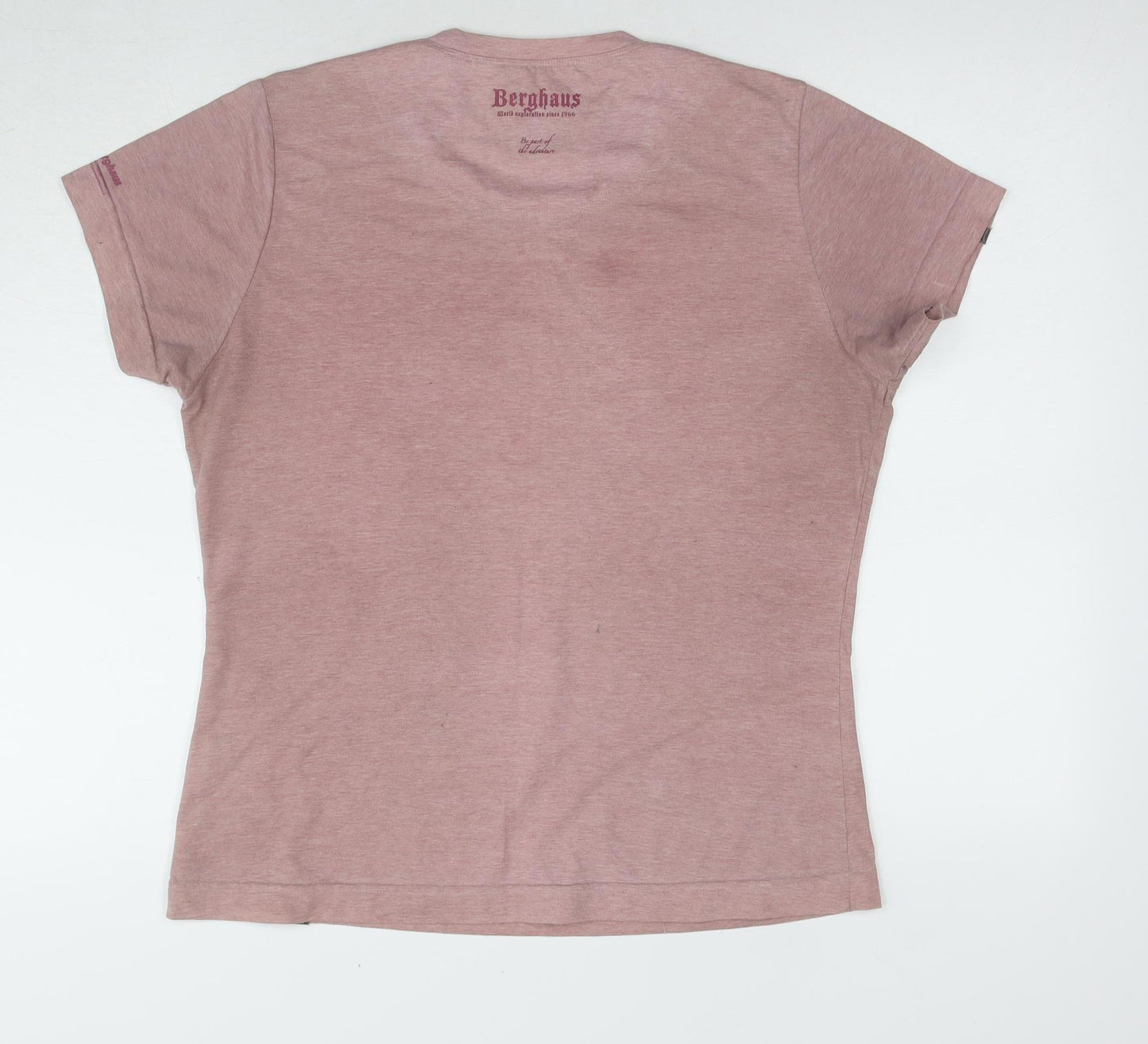 Berghaus Womens Pink T-Shirt Size 16 Casual Crew Neck