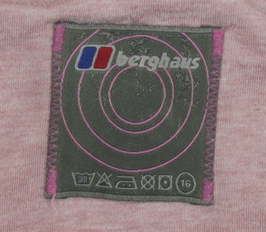 Berghaus Womens Pink T-Shirt Size 16 Casual Crew Neck