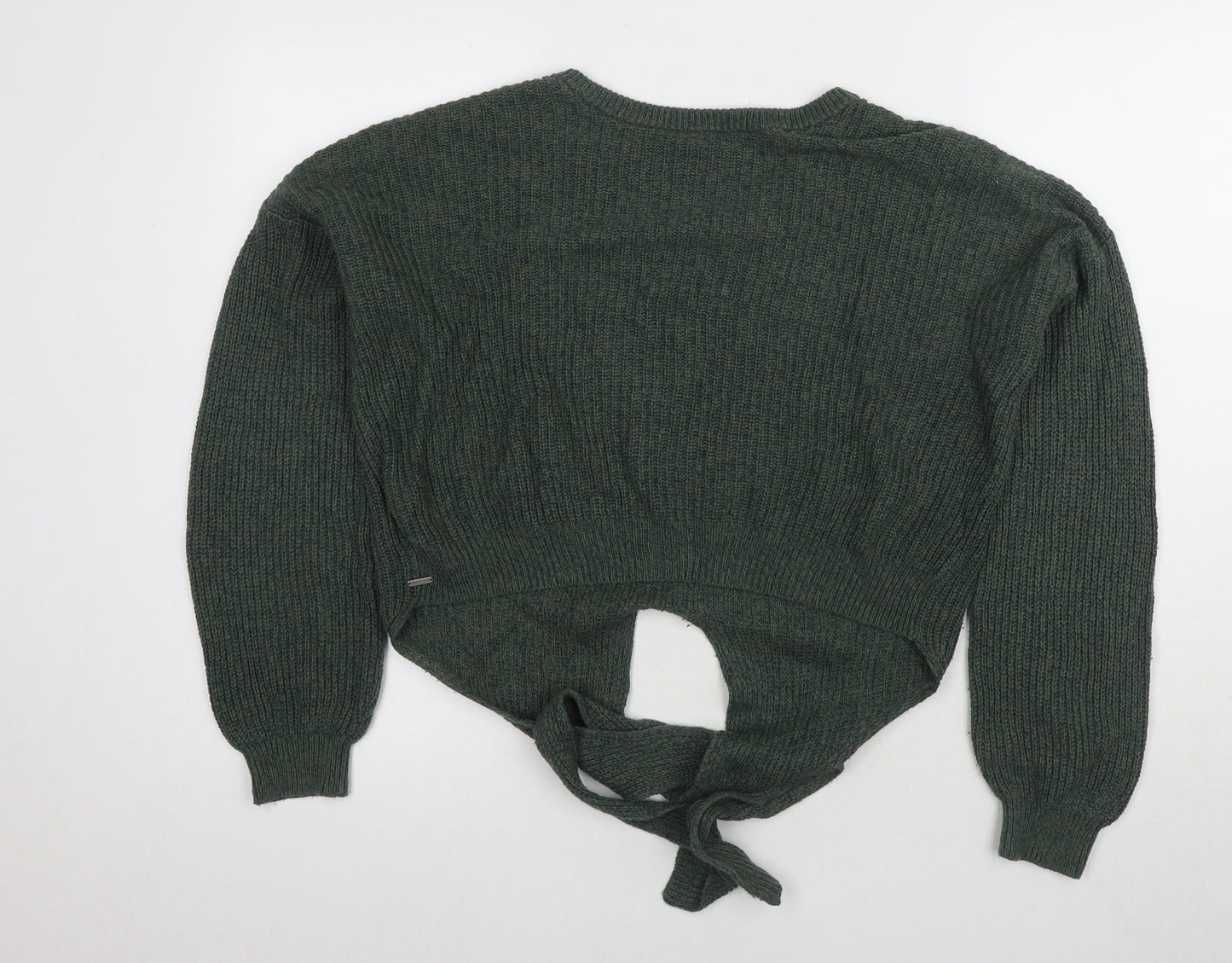 Hollister Women's Green Knit Pullover Jumper, Size S