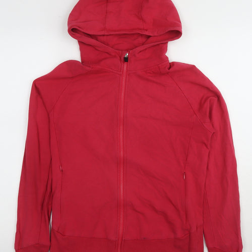 BAM Women's Red Full Zip Hoodie, Size 12, Casual Comfort