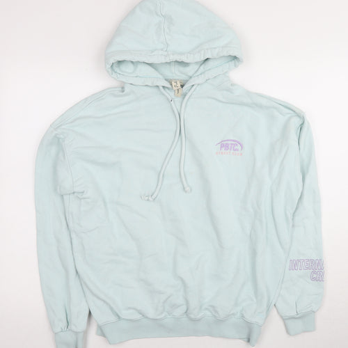 Pull & Bear Women’s Blue Pullover Hoodie, Size S