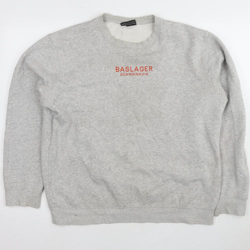 Baslager Grey Men's Pullover Sweatshirt L