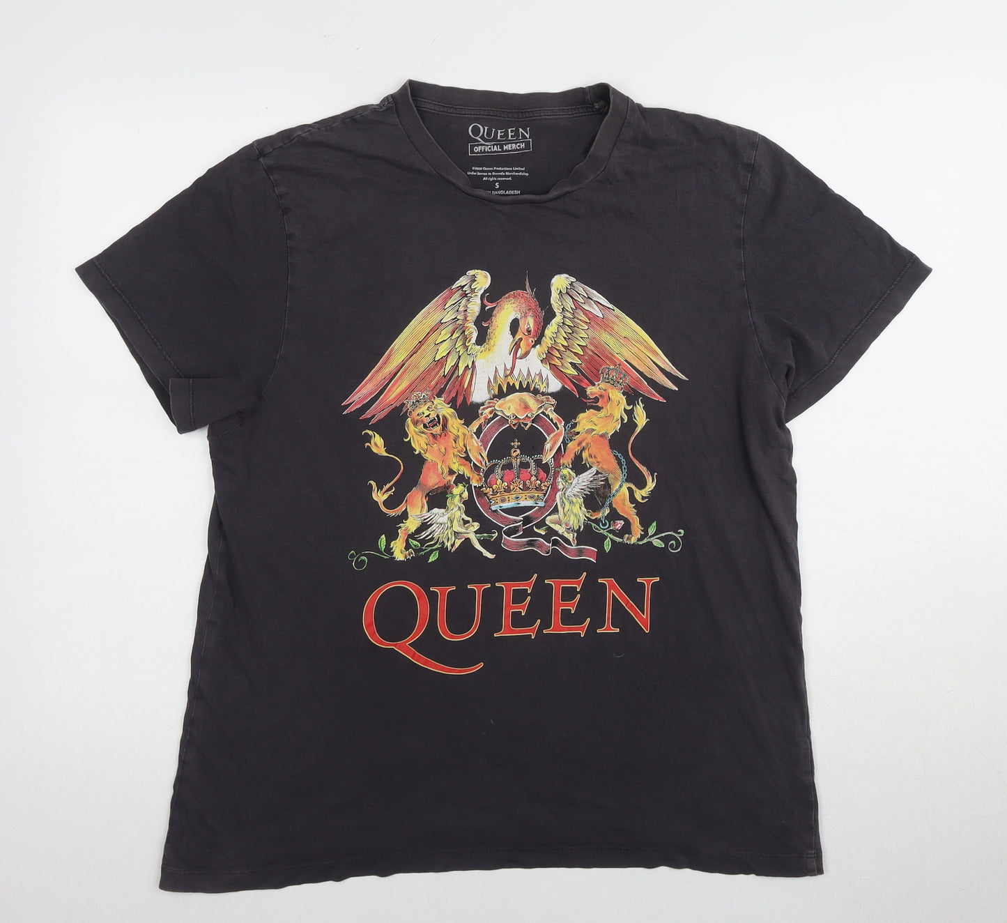 Queen Official Merch Men's Black Small Band T-Shirt