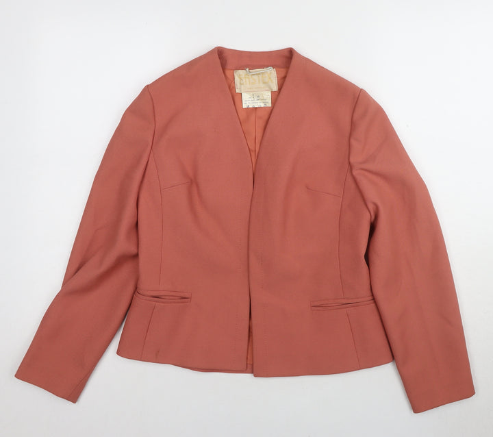 Eastex Women’s Orange Blazer Size 12 Polyester Formal