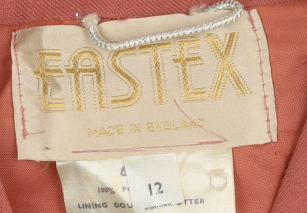 Eastex Women’s Orange Blazer Size 12 Polyester Formal