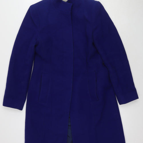 Hobbs Women's Blue Wool Overcoat Size 10