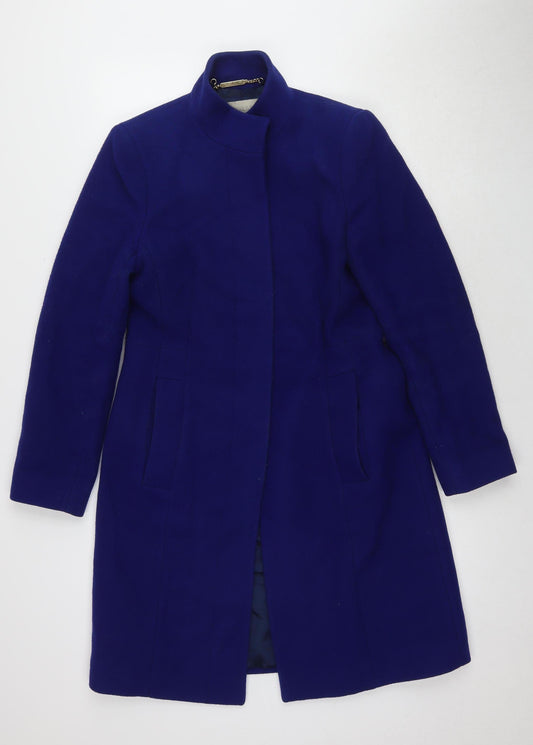 Hobbs Women's Blue Wool Overcoat Size 10