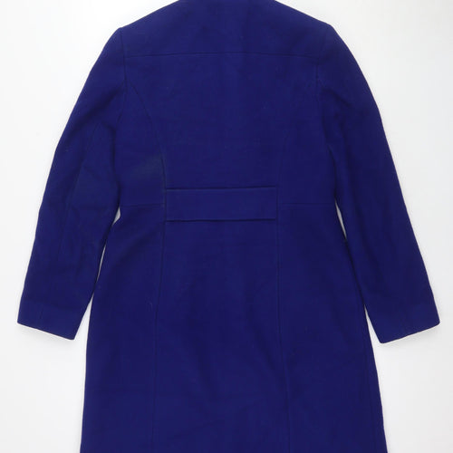 Hobbs Women's Blue Wool Overcoat Size 10