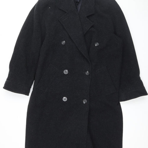 Marks and Spencer Women's Black Wool Pea Coat Size 12