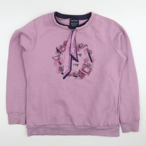 Monte Carlo Girls Purple Cotton Blend Pullover Sweatshirt 2XL