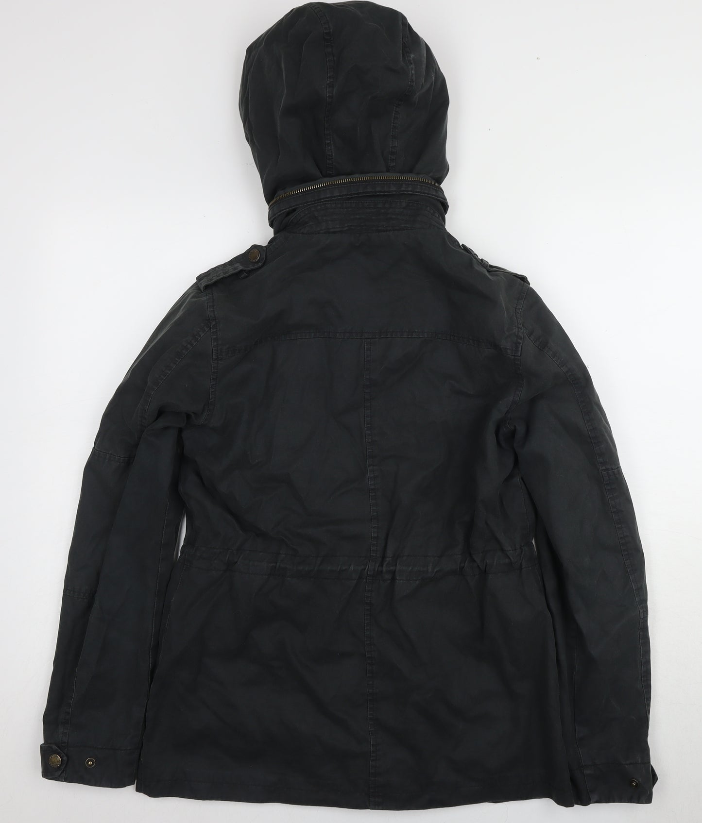 FatFace Women's Black Parka Jacket - Size 10, Hooded