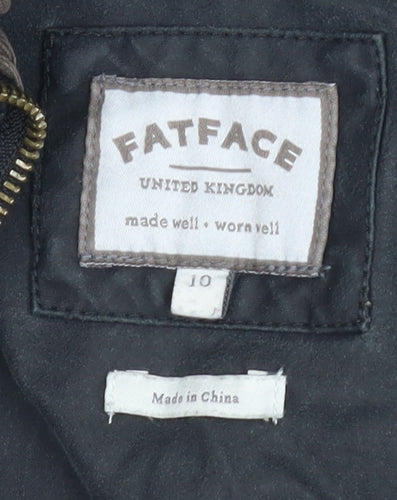 FatFace Women's Black Parka Jacket - Size 10, Hooded