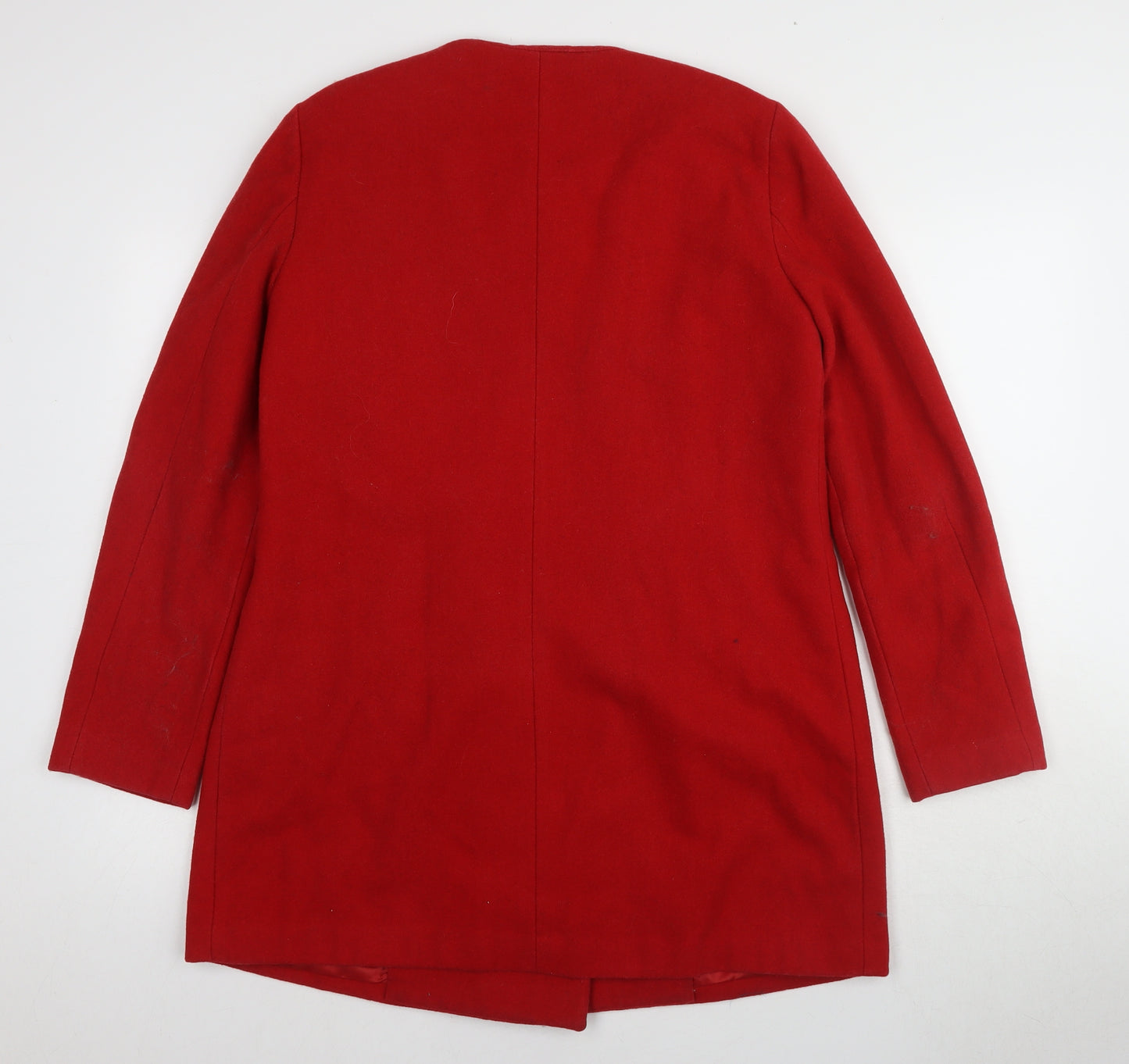 Mango Women’s Red Pea Coat Size 10 Elegant Wool Blend