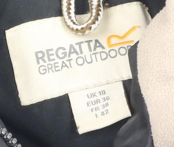 Regatta Women's Black Parka Coat Size 10 with Fur Trim