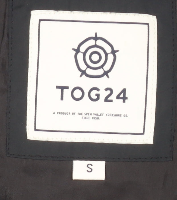 TOG24 Men's Black Hooded Puffer Jacket - Size S