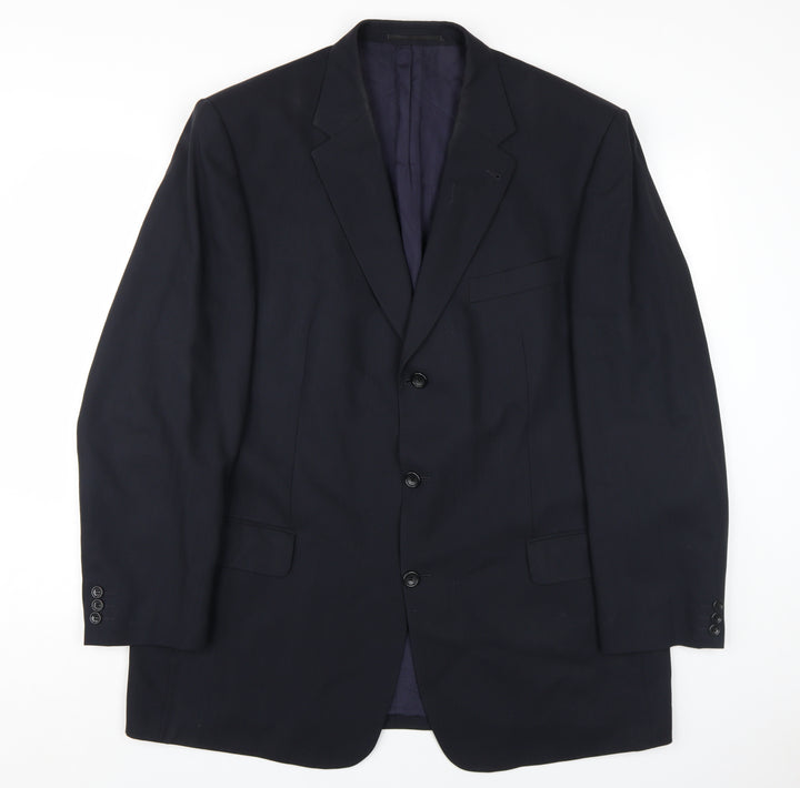 Ferkinghoff Men's Black Blazer Size 46R Single-Breasted