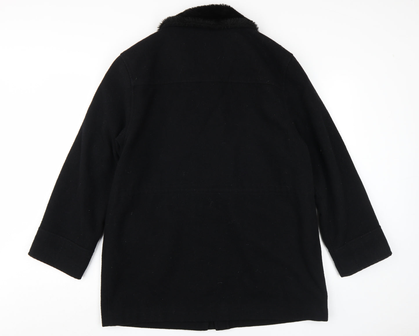Richards Women's Black Wool Overcoat M, Winter Classic