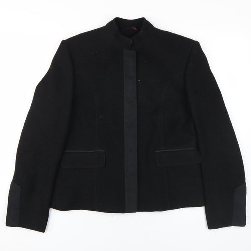 Marks and Spencer Black Wool Women's Jacket Size 12