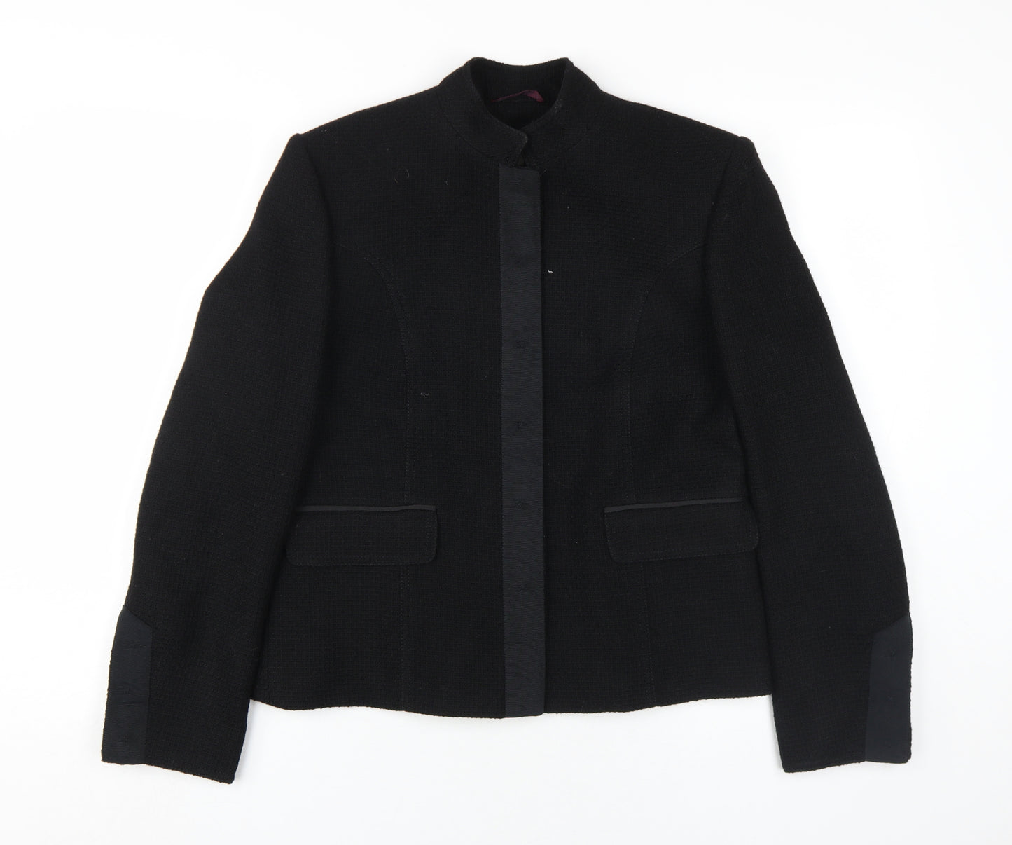 Marks and Spencer Black Wool Women's Jacket Size 12