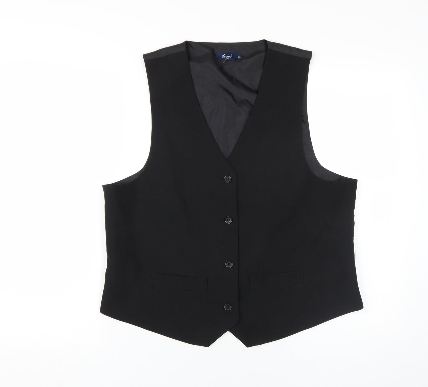 Premier Men's Black XL Suit Waistcoat