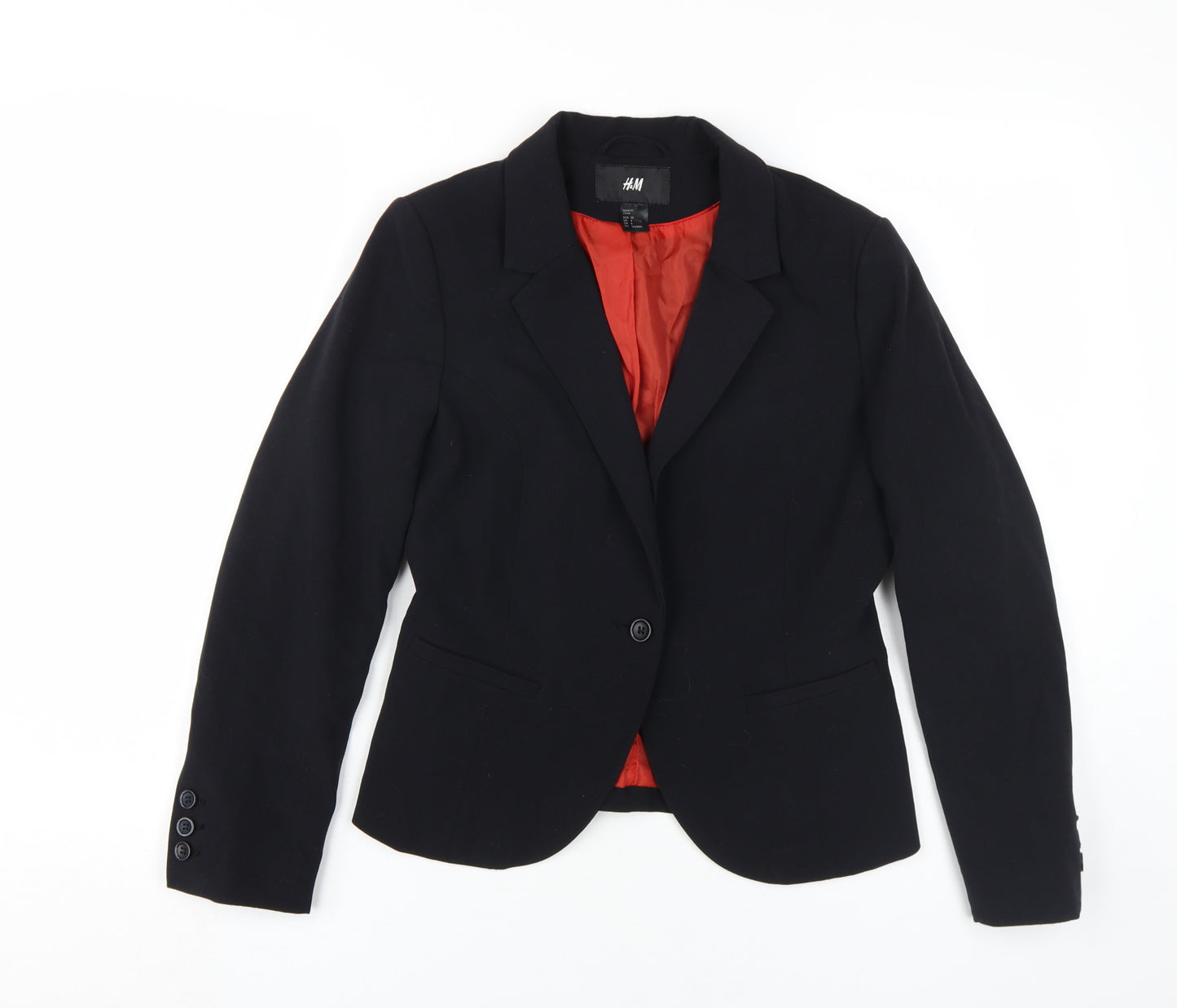 H&M Women's Black Blazer, Size 10, Slim Fit