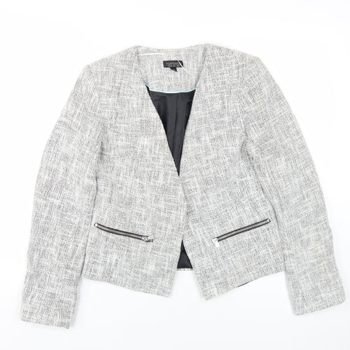 Topshop Women's Grey Tweed Blazer Size 10