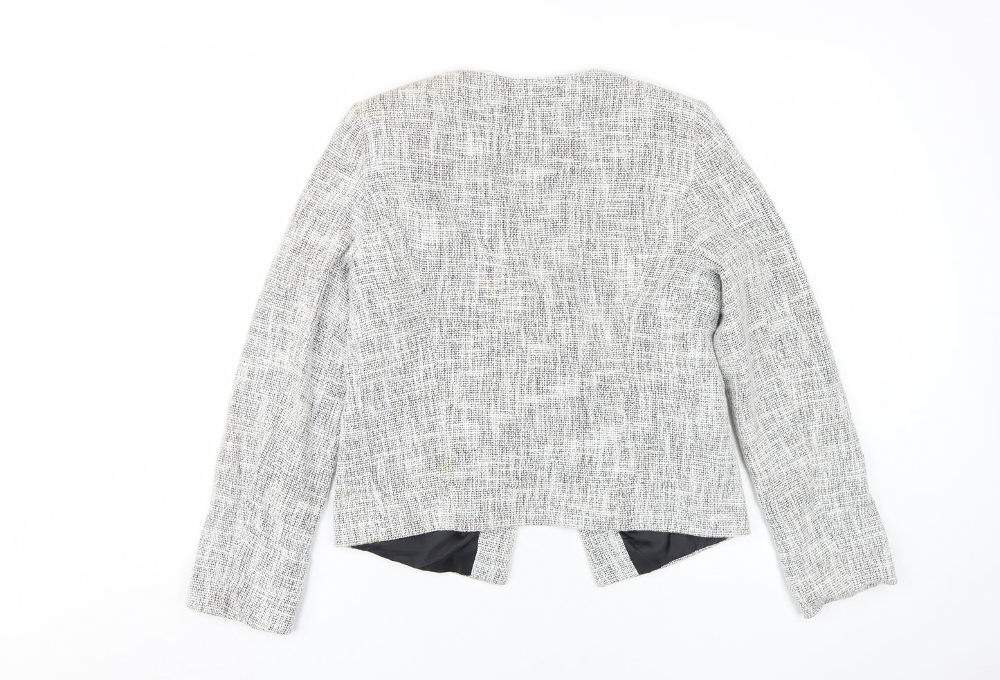 Topshop Women's Grey Tweed Blazer Size 10