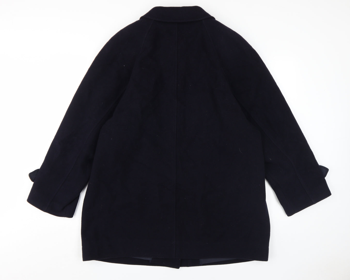 Marks and Spencer Women's Navy Wool Pea Coat Size 16