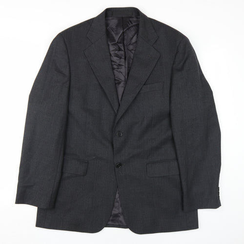 Marks and Spencer Men's Grey Wool Blazer, Size 40R, Regular Fit