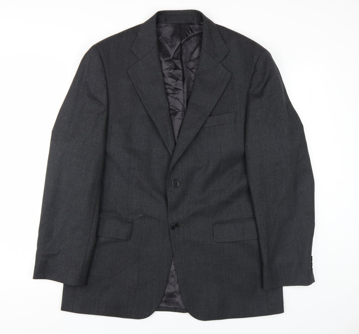 Marks and Spencer Men's Grey Wool Blazer, Size 40R, Regular Fit
