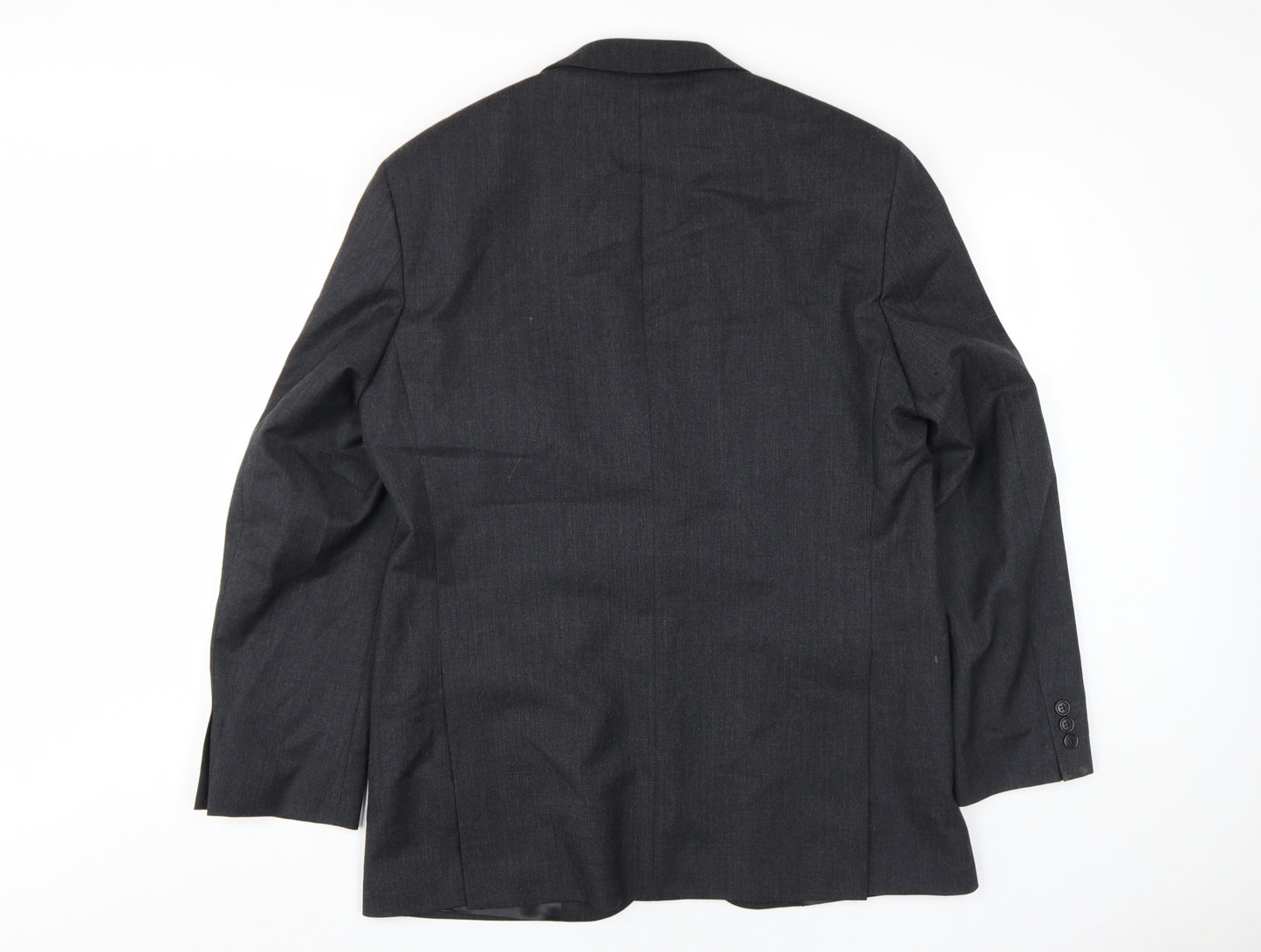 Marks and Spencer Men's Grey Wool Blazer, Size 40R, Regular Fit