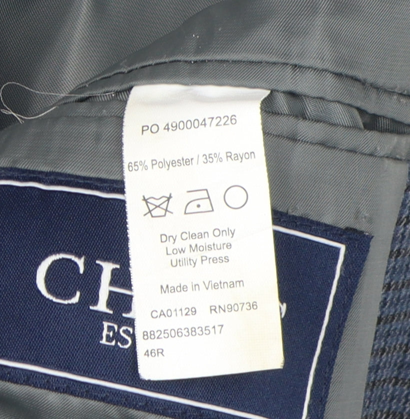 Chaps Men's Blue Check Blazer 46R