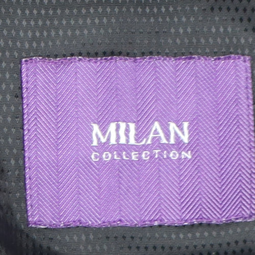 Milan Collection Men's Black Blazer 36S Regular Fit