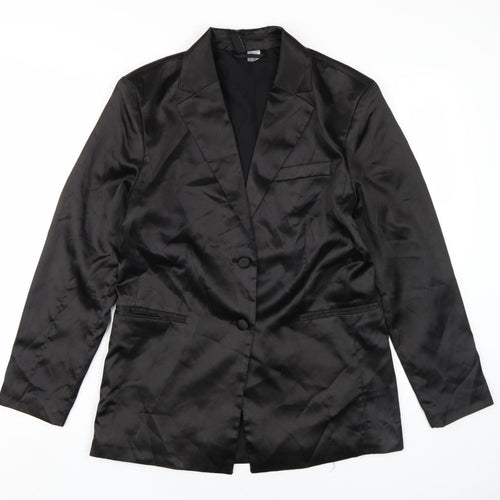 H&M Women's Black Blazer 2XS Button Classic Jacket