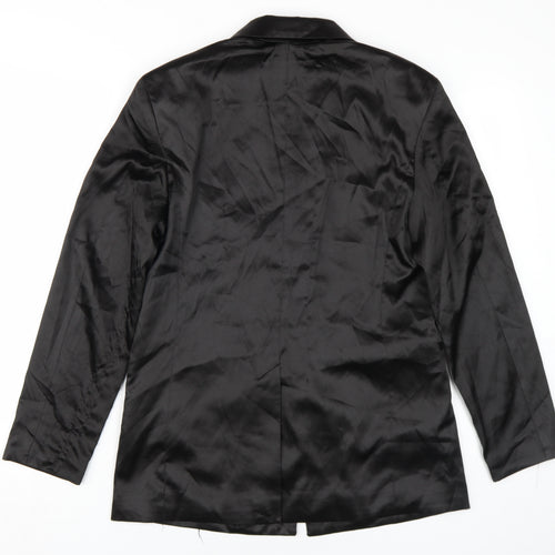 H&M Women's Black Blazer 2XS Button Classic Jacket