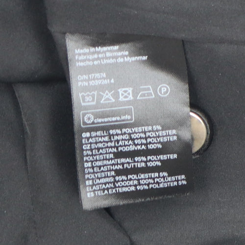 H&M Women's Black Blazer 2XS Button Classic Jacket