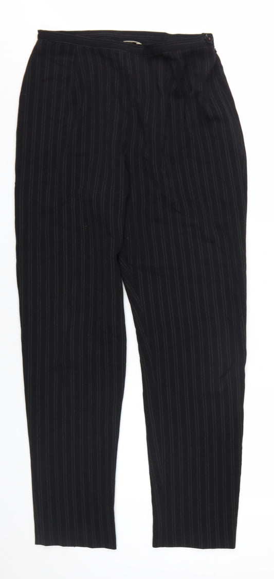 Kaliko Women's Black Striped Dress Trousers Size 12