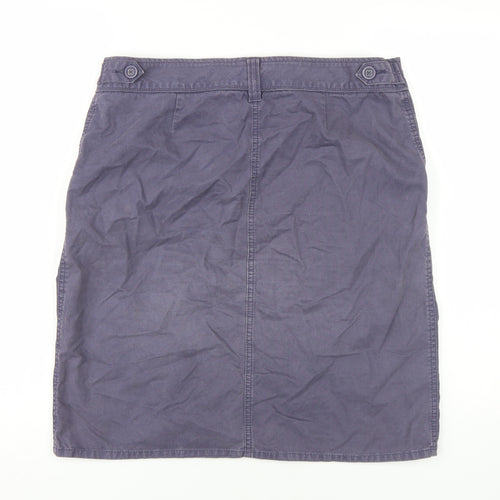 Marks and Spencer Women's Blue Cotton Skirt Size 12