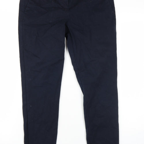 Wallis Blue Cropped Trousers - Size 12, Comfortable Fit