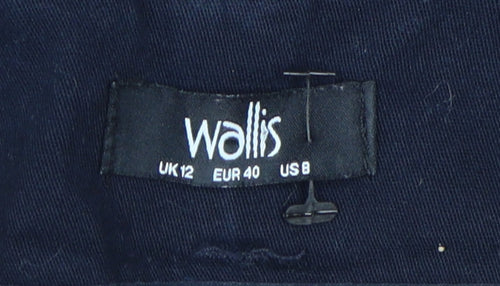 Wallis Blue Cropped Trousers - Size 12, Comfortable Fit